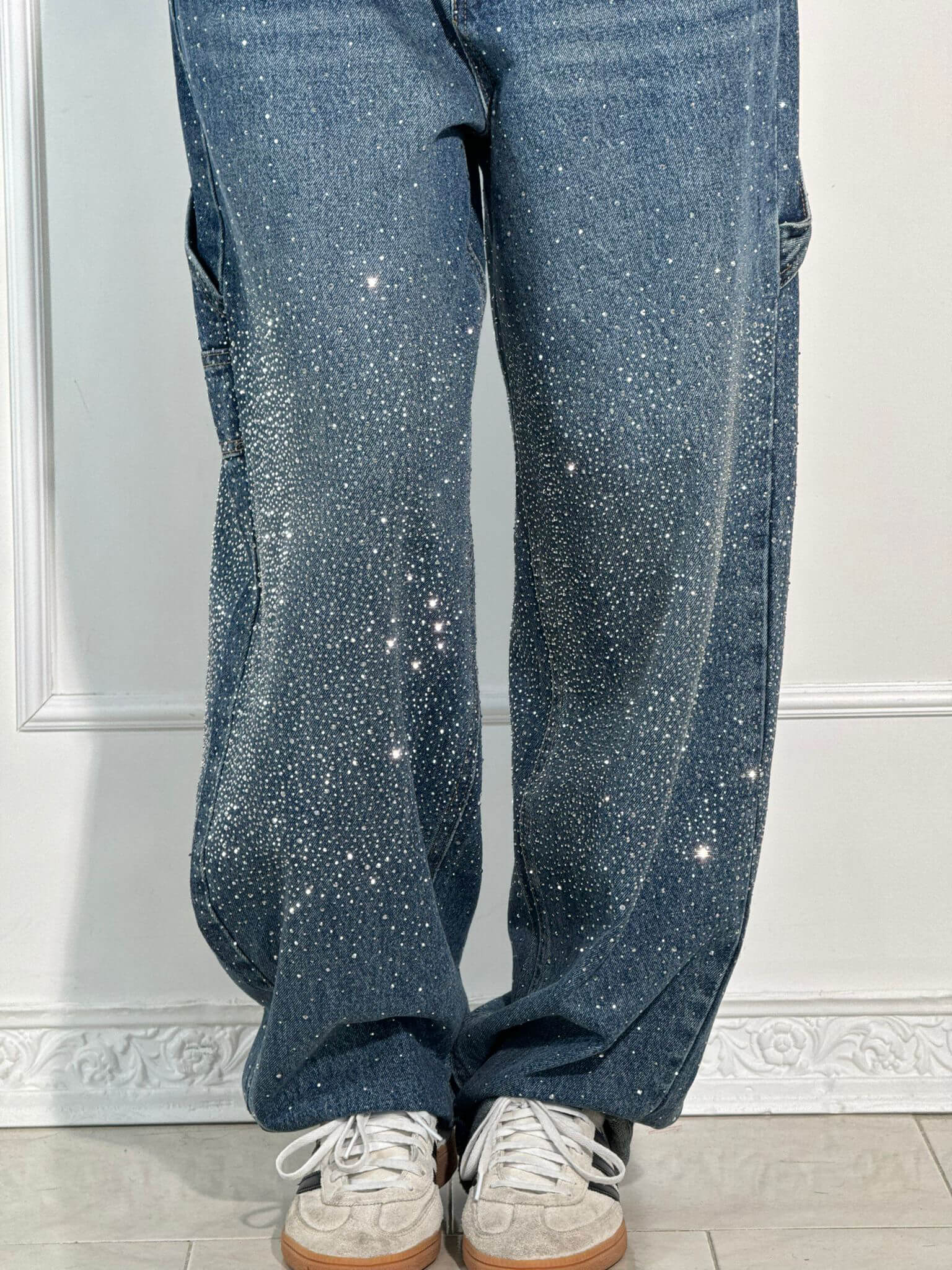 Glänzende Carpenter-Style Denim-Jeans - Image 4