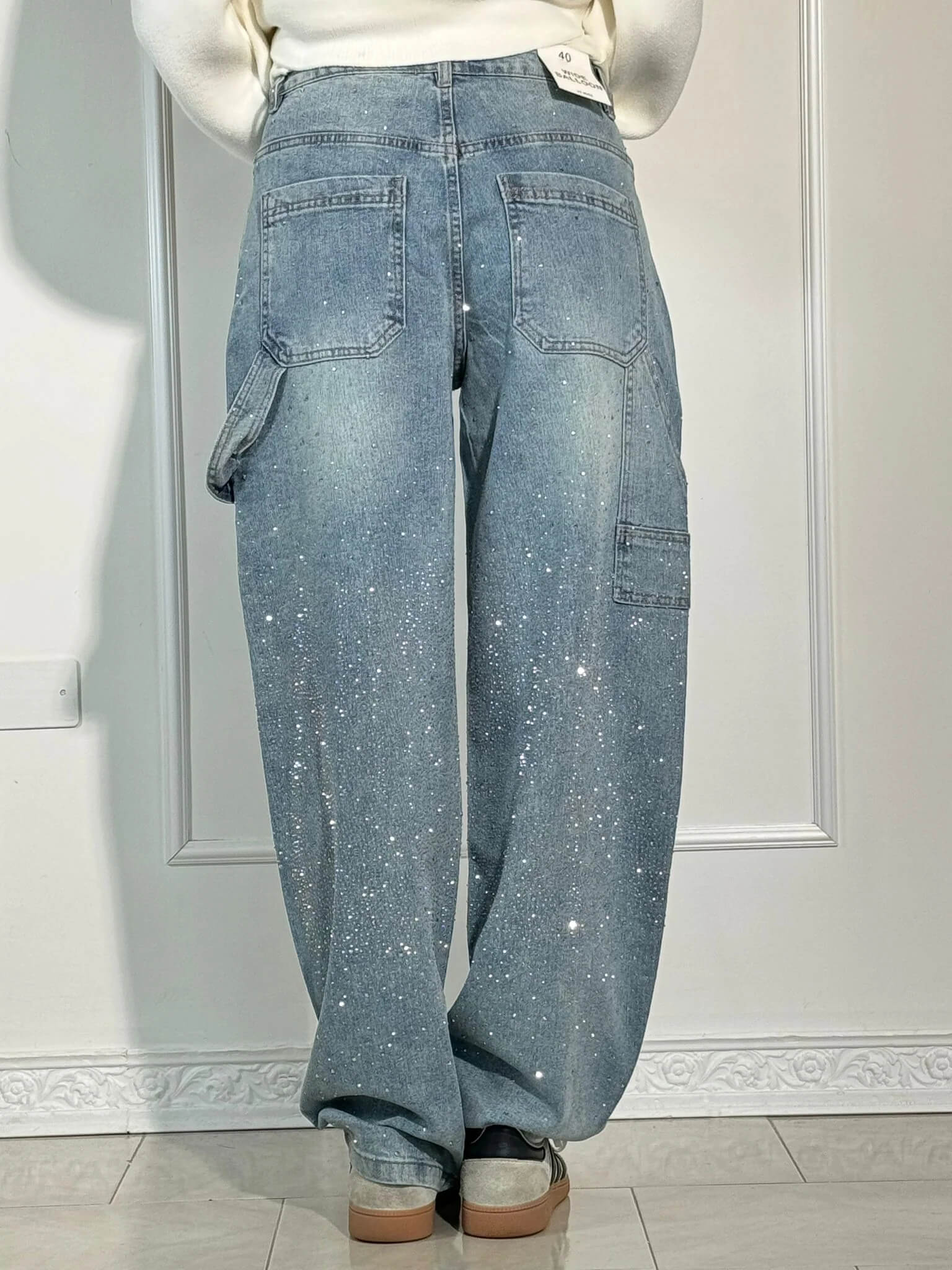 Glänzende Carpenter-Style Denim-Jeans - Image 6