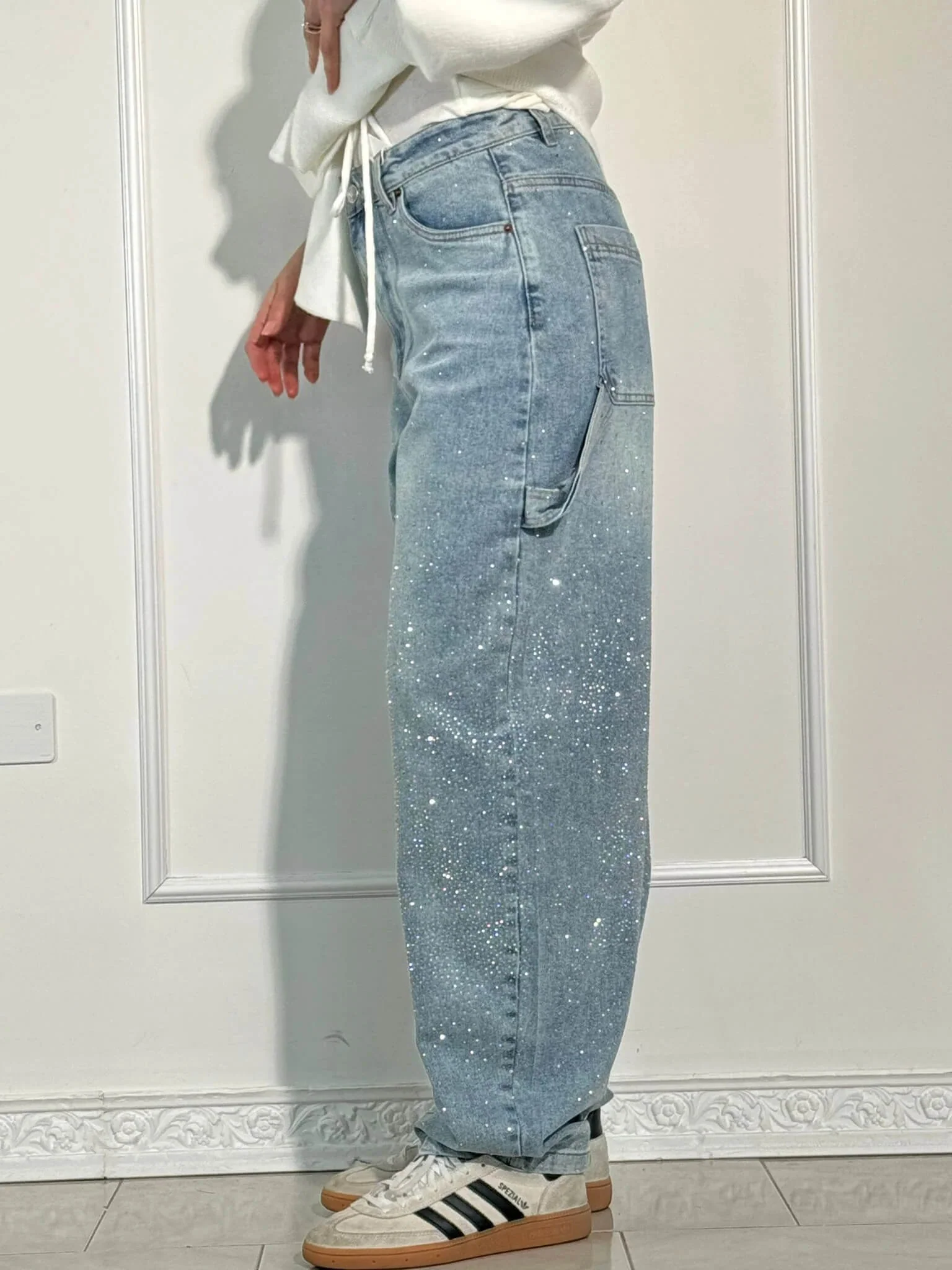 Glänzende Carpenter-Style Denim-Jeans - Image 7