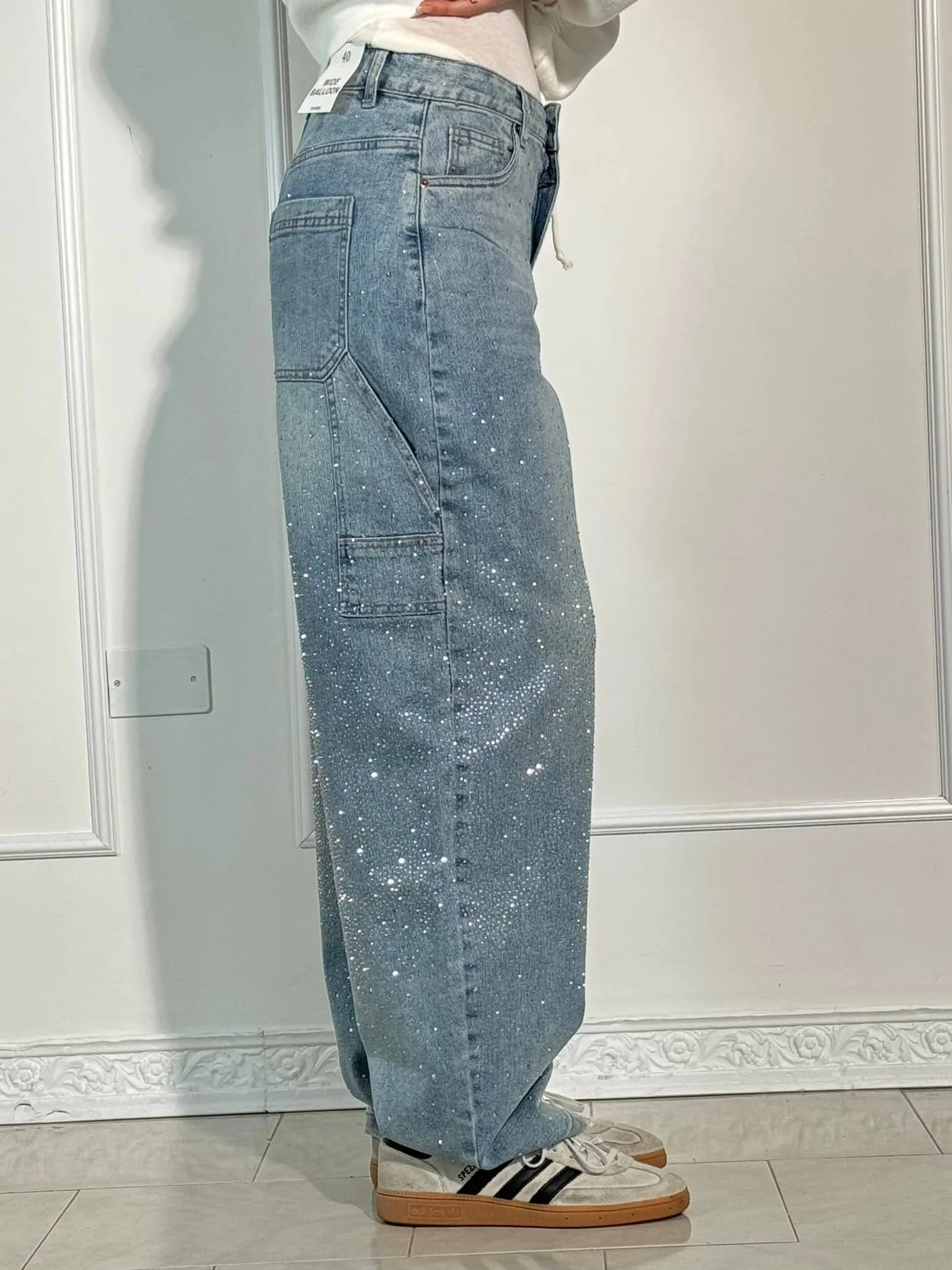 Glänzende Carpenter-Style Denim-Jeans - Image 8
