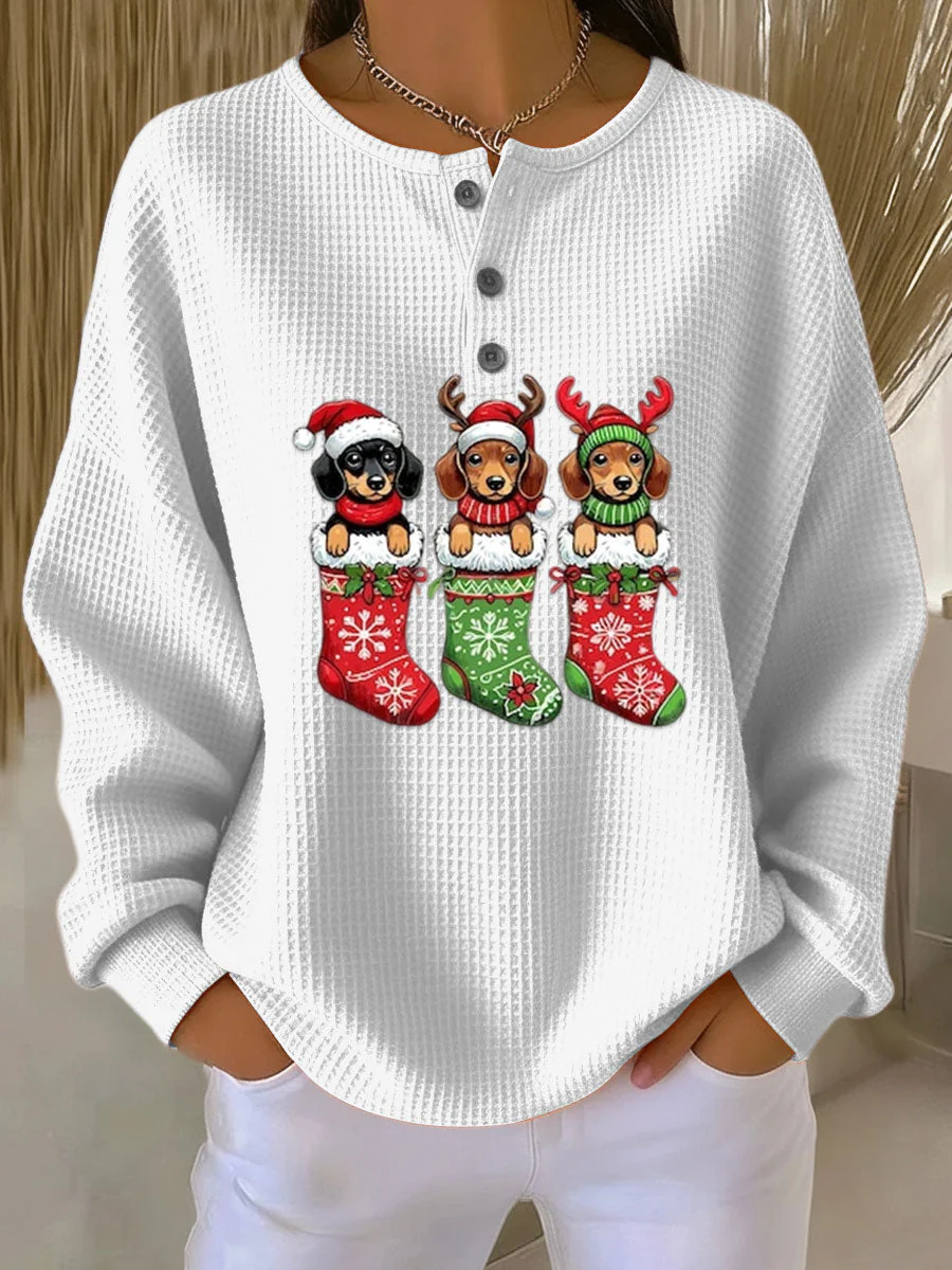 Grethe | Vintage Weihnachtspullover mit Hundemotiv - Image 4