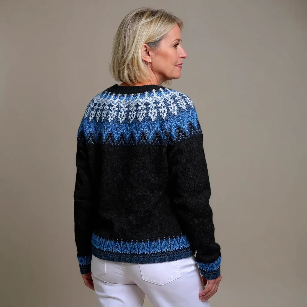 Helen | Vintage Handgefertigter Isländischer Cardigan - Image 2