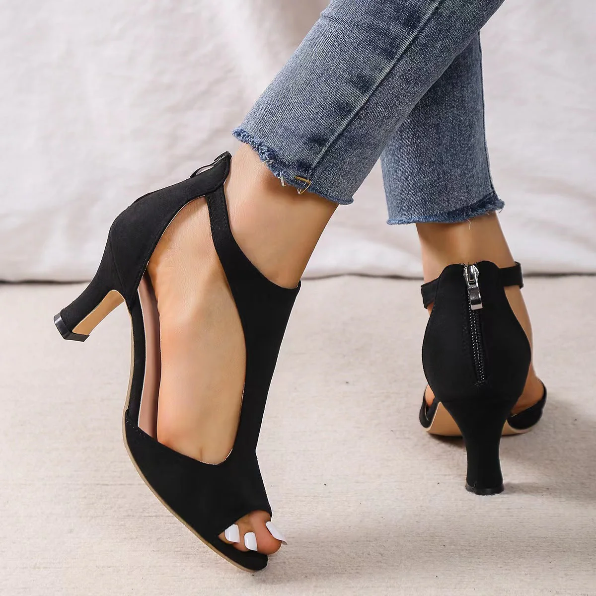Hinterreißverschluss Fischarme Heelschuhe - Image 3