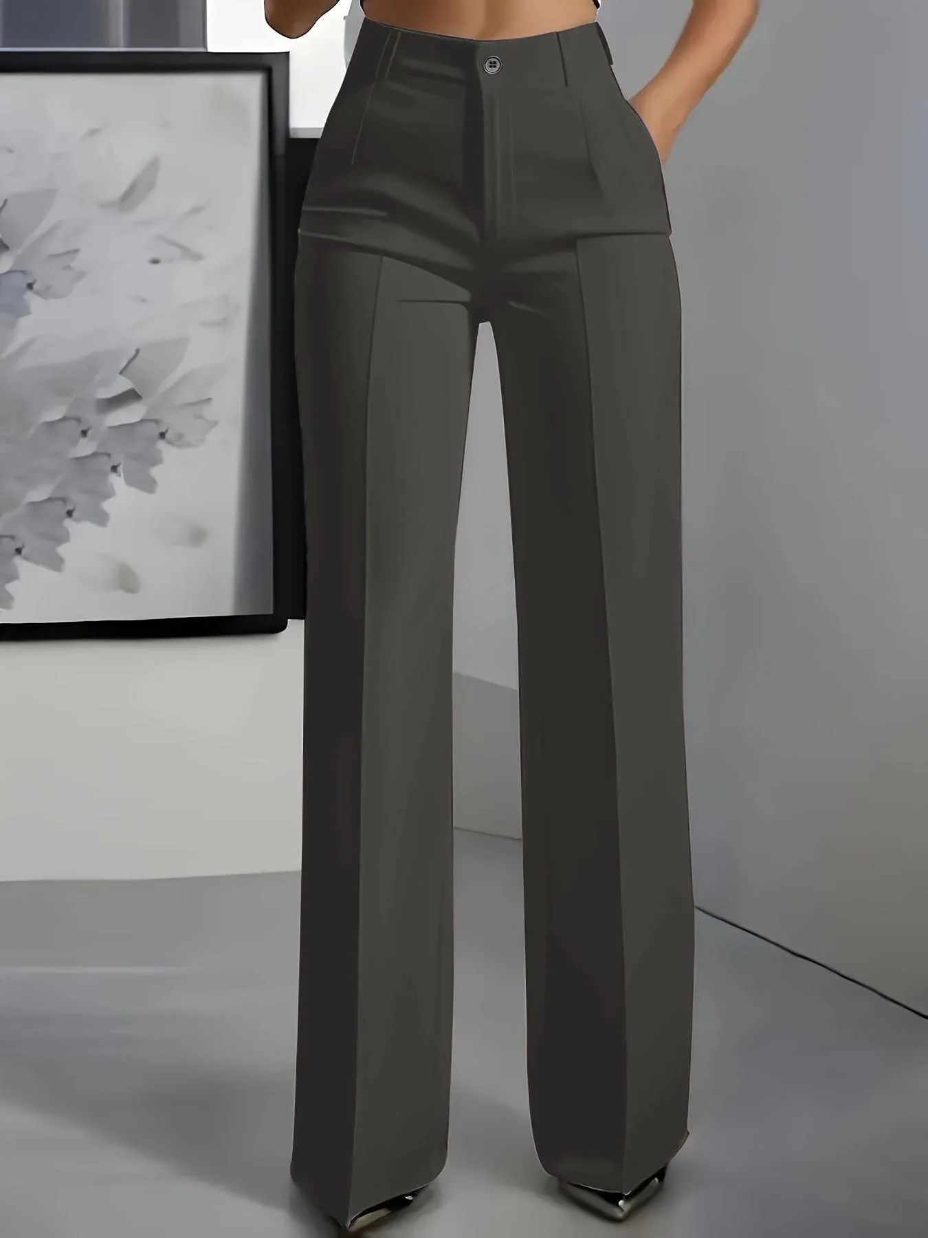 Hochgeschnittene Damenhose mit elastischem Bund - Image 3