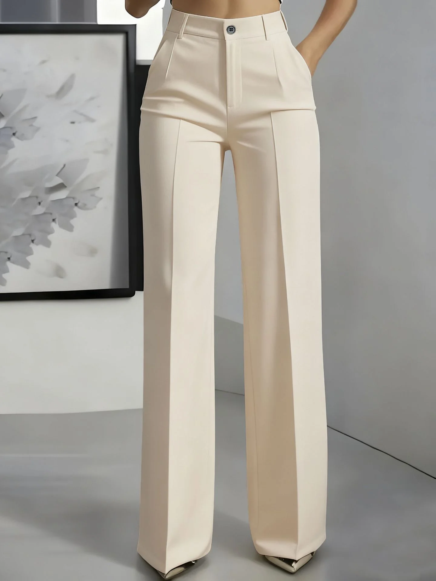Hochgeschnittene Damenhose mit elastischem Bund - Image 5
