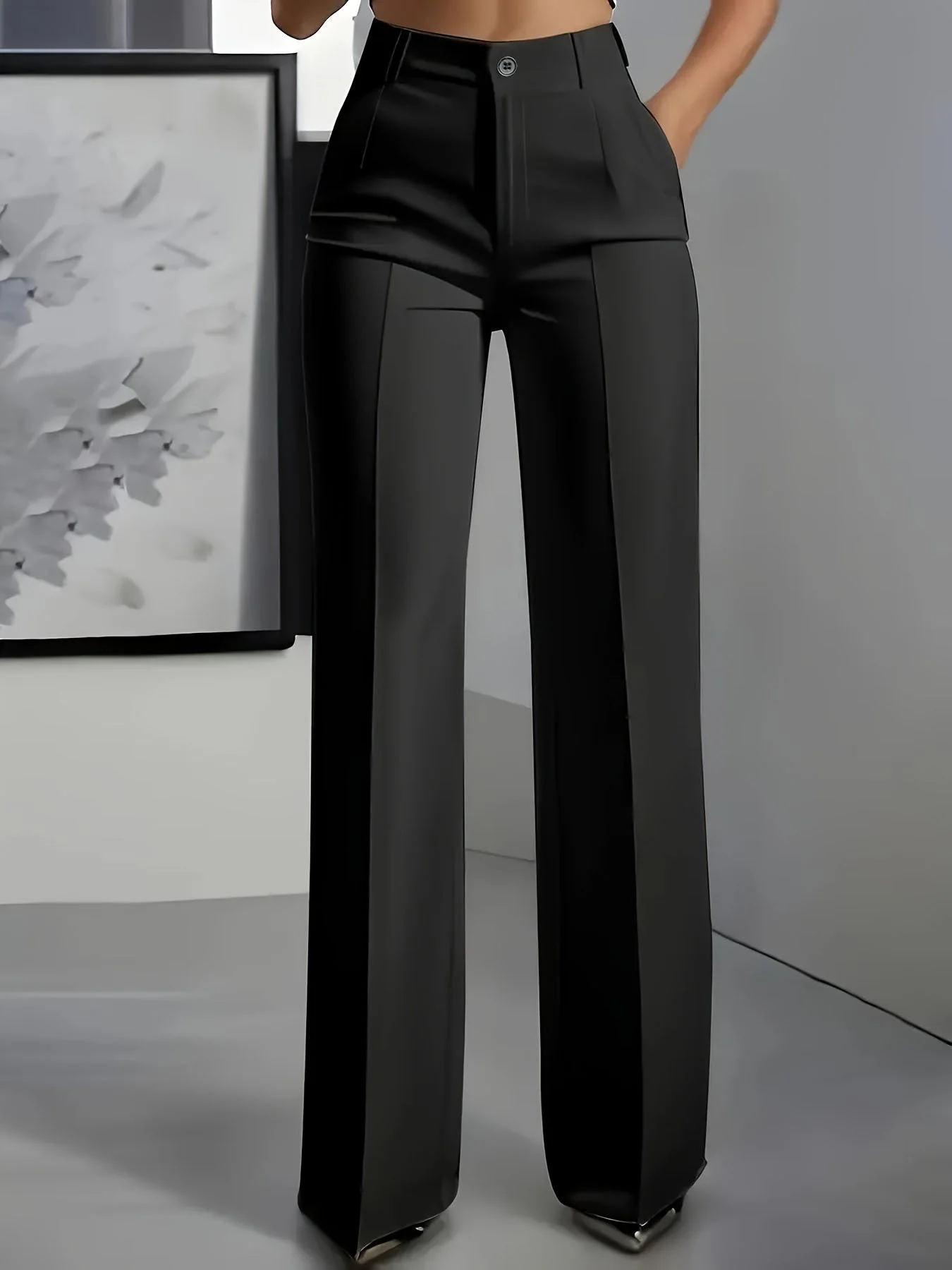 Hochgeschnittene Damenhose mit elastischem Bund - Image 8