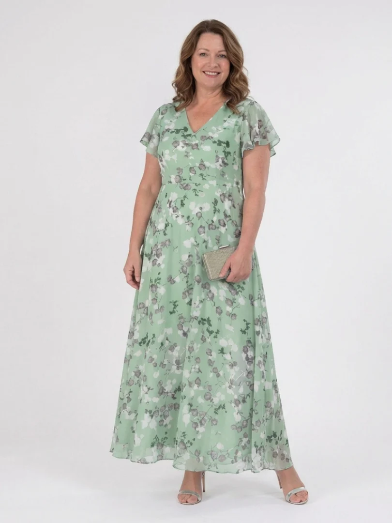Ismeria | Floral Chiffon Maxikleid - Image 5