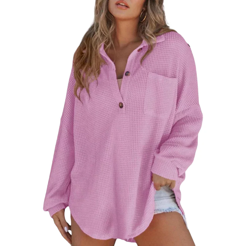 KATHRYN™ – Luftige V-Ausschnitt Knopf-Bluse - Image 8