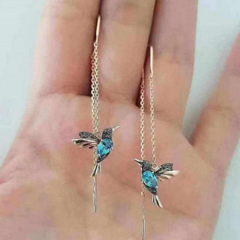 Kolibri Emaille- & Zirkonia-Ohrringe - Image 3
