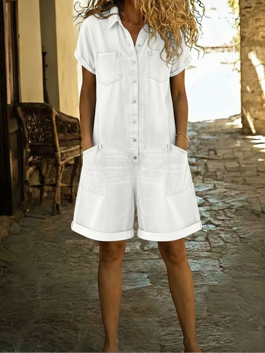 Lässiger Damen Kurz-Overall - Image 6