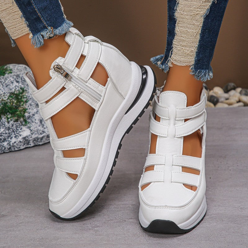 Leichte Keil-Sandalen mit seitlichem Reißverschluss für ultimativen Komfort - Image 7