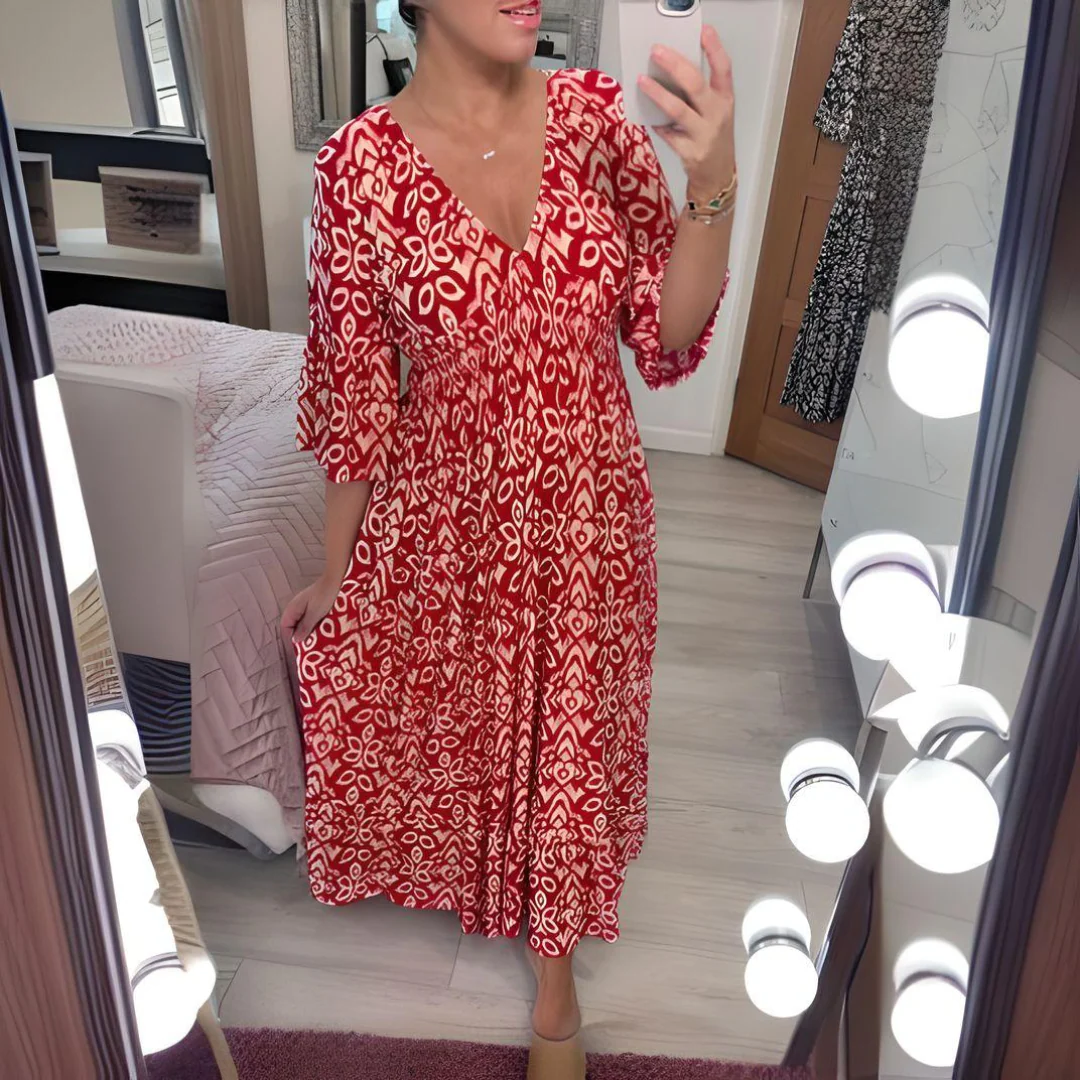 Lillia - Boho Bedrucktes Kleid - Image 2