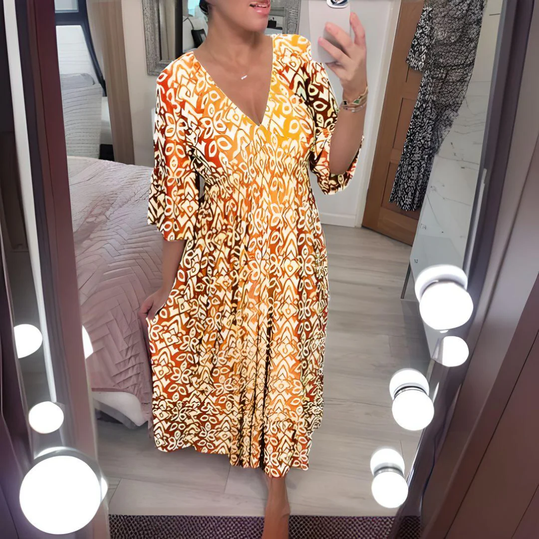 Lillia - Boho Bedrucktes Kleid - Image 3