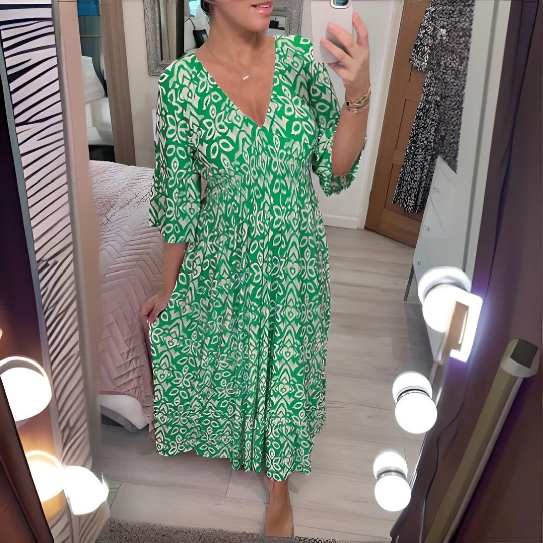 Lillia - Boho Bedrucktes Kleid - Image 5