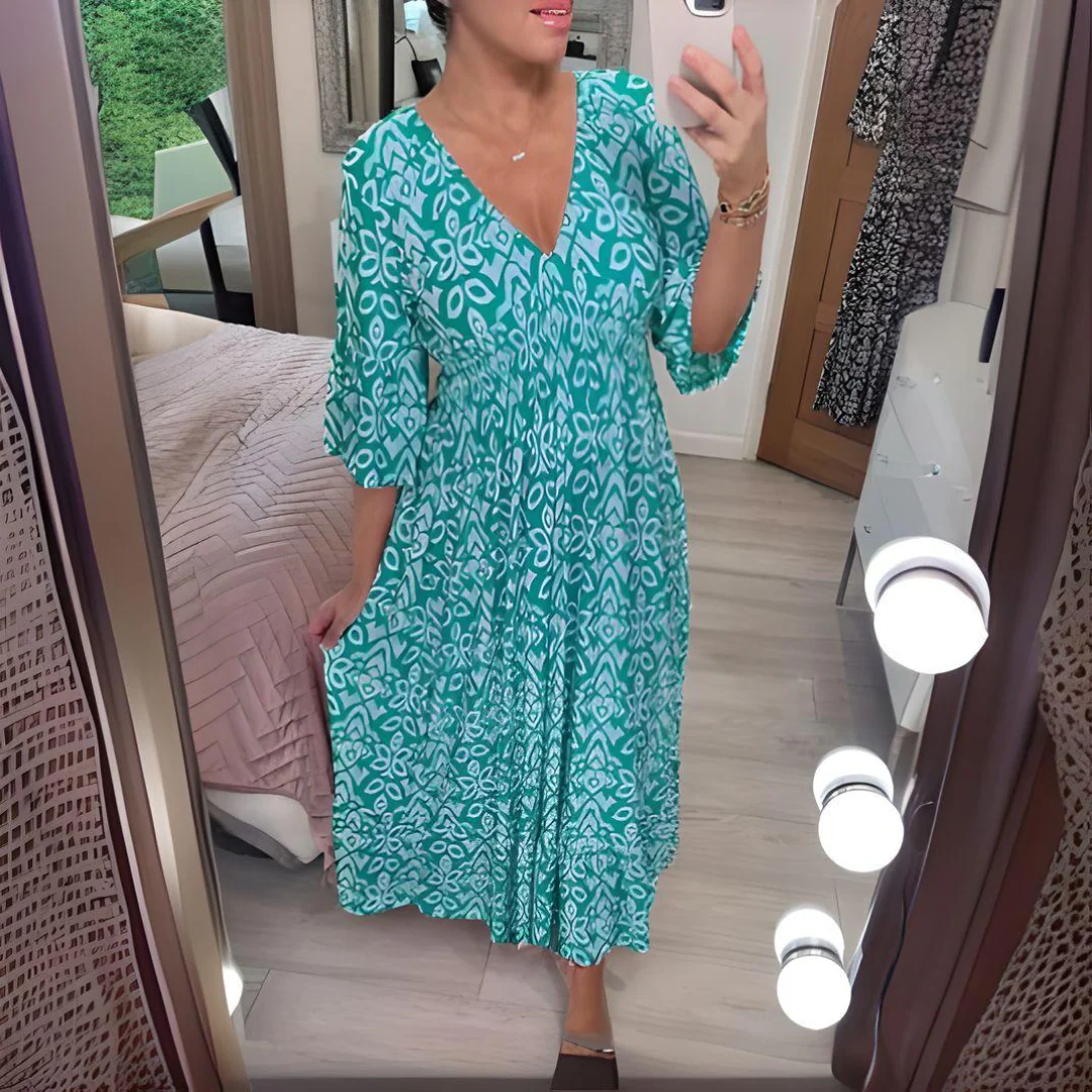Lillia - Boho Bedrucktes Kleid - Image 7