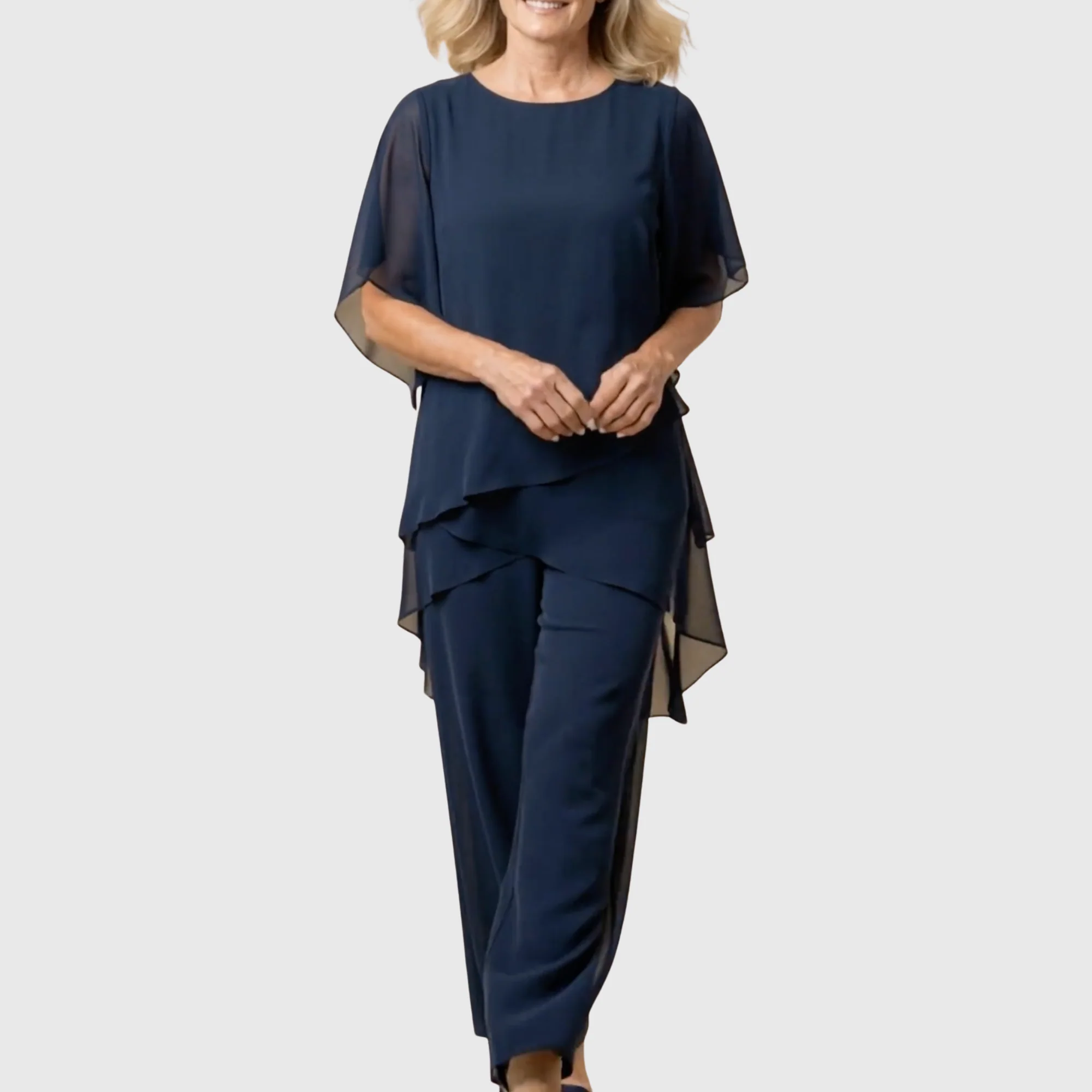 Linda | Anzug mit drapierten Palazzo-Hosen - Image 2