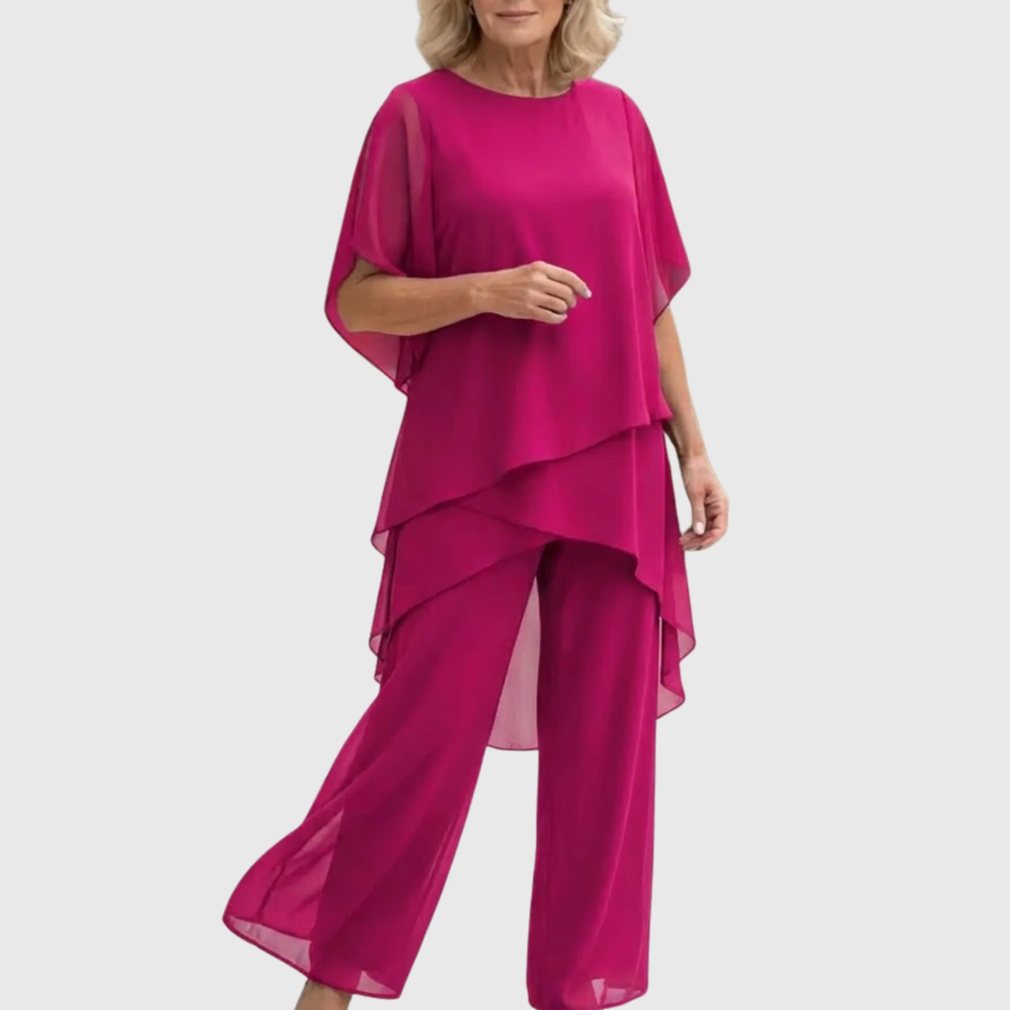 Linda | Anzug mit drapierten Palazzo-Hosen - Image 3