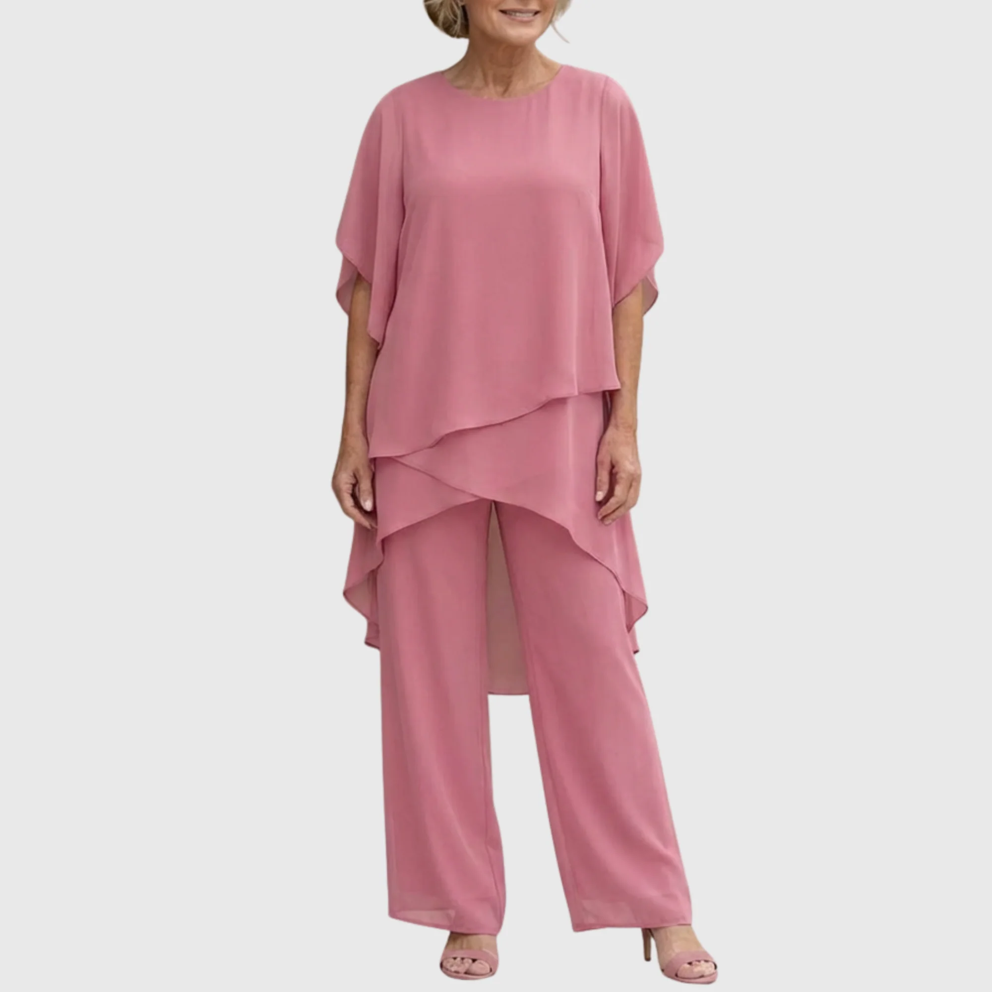 Linda | Anzug mit drapierten Palazzo-Hosen - Image 5