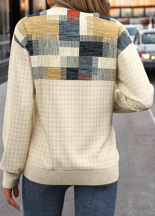 Linora | Patchwork-Strick mit Knöpfen - Image 2