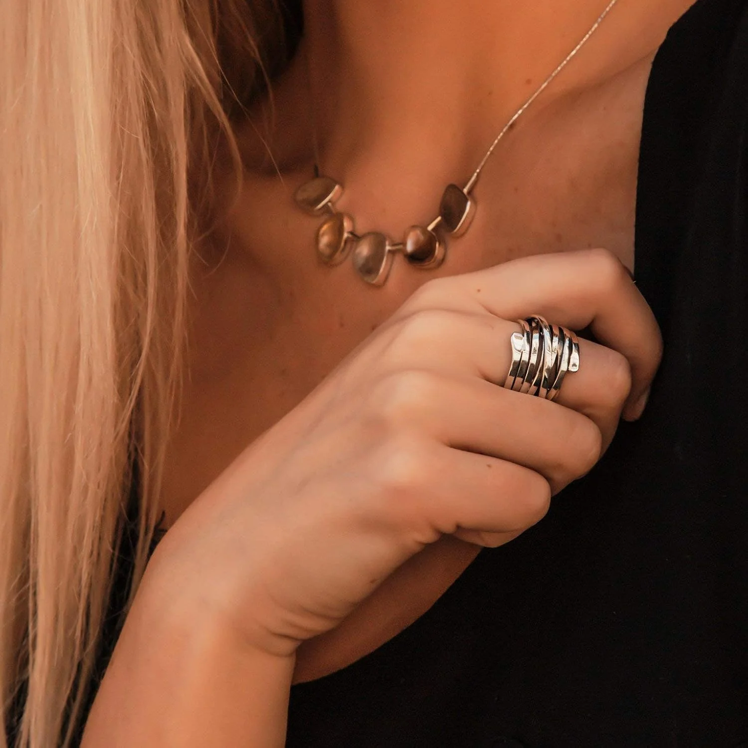 Lourdes - Vintage Silberring mit Dicke - Image 3