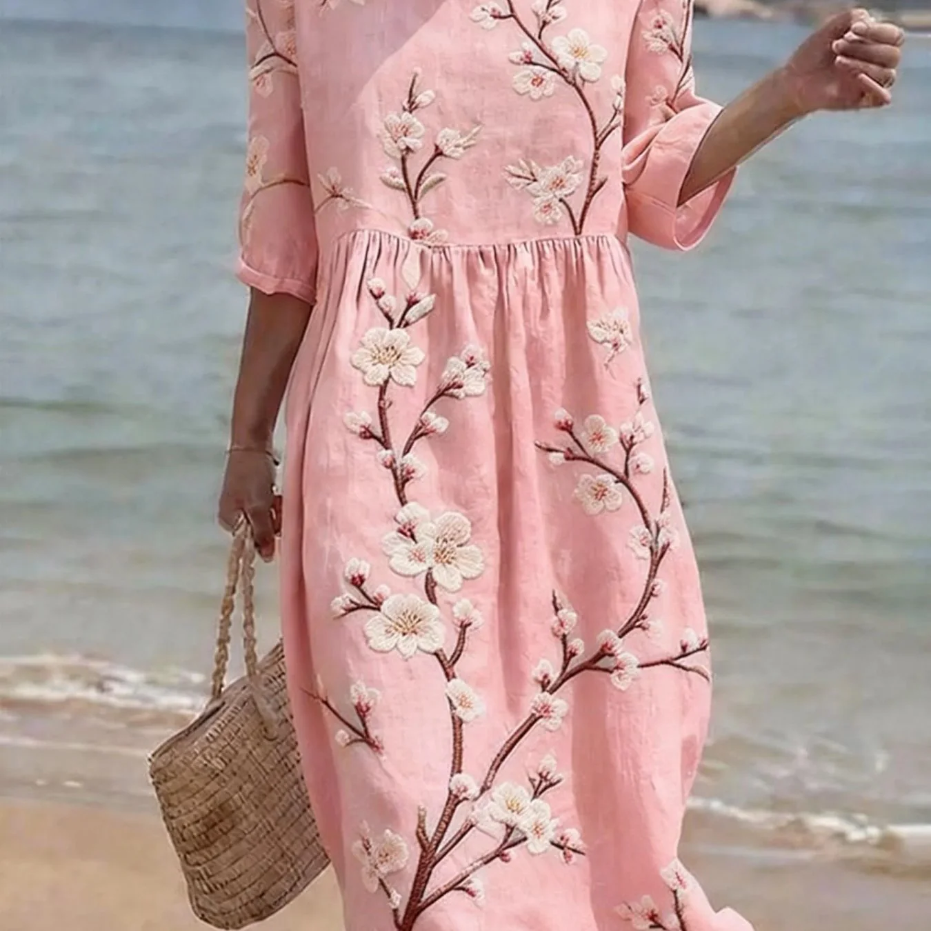Luna | Lässiges Kleid mit Ellenbogenärmeln - Image 2