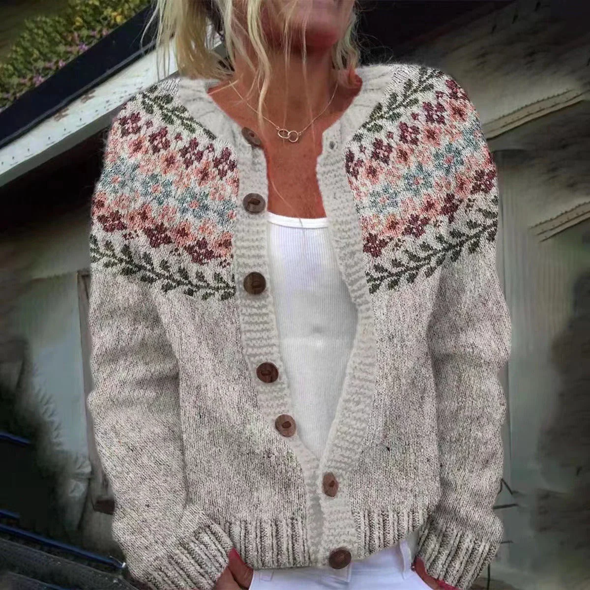 Madelyne | Vintage Isländische Strickjacke - Image 3