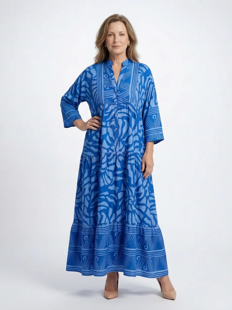 Marielle | Knopf-Front Midi-Kleid - Image 4