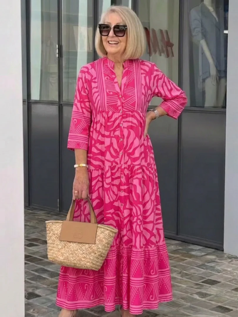 Marielle | Knopf-Front Midi-Kleid - Image 8