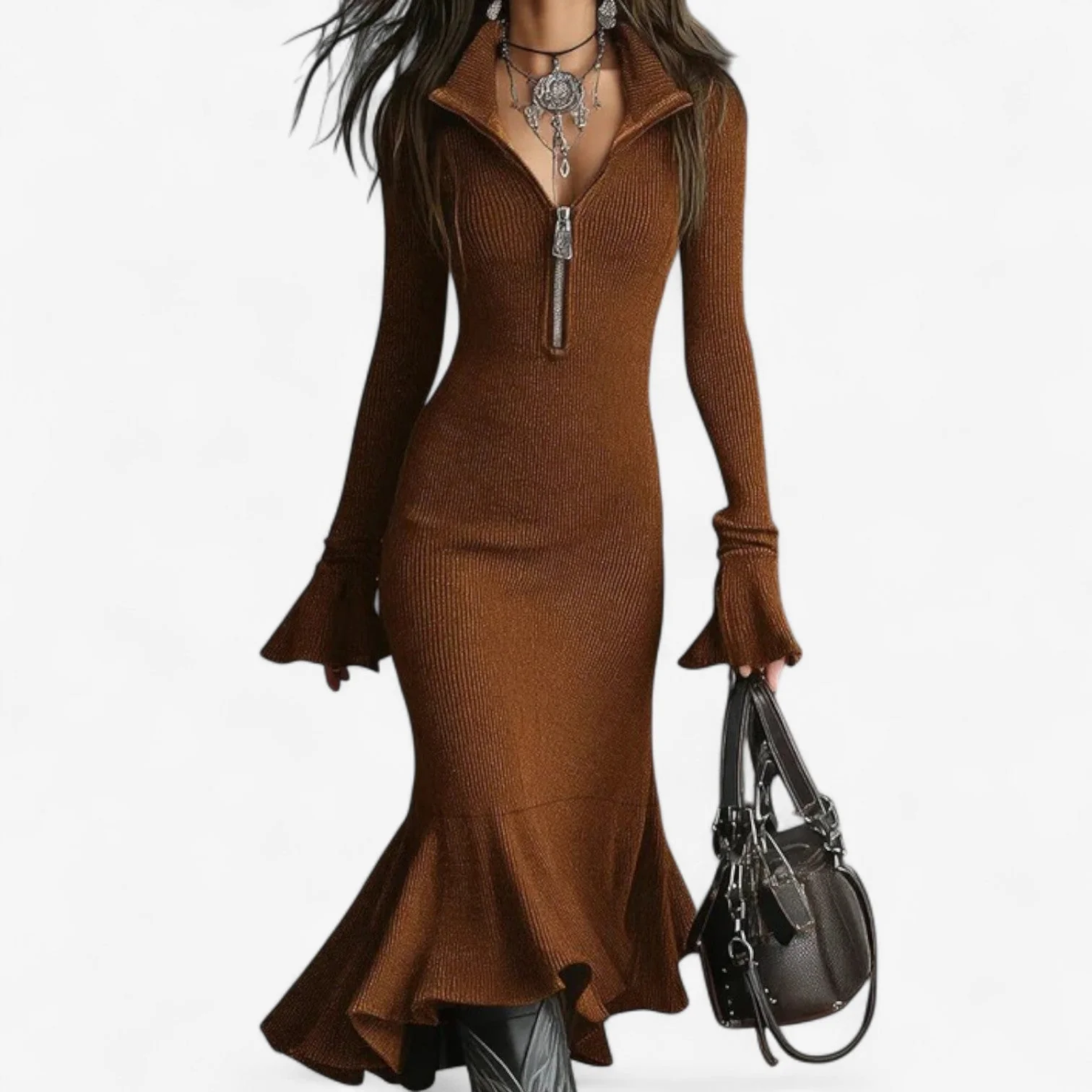 Maud™ Kleid mit Reißverschlusskragen - Image 6