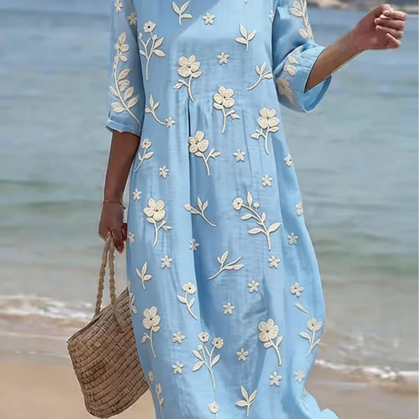 Maxine | Besticktes Mid-Sleeve Kleid - Image 2