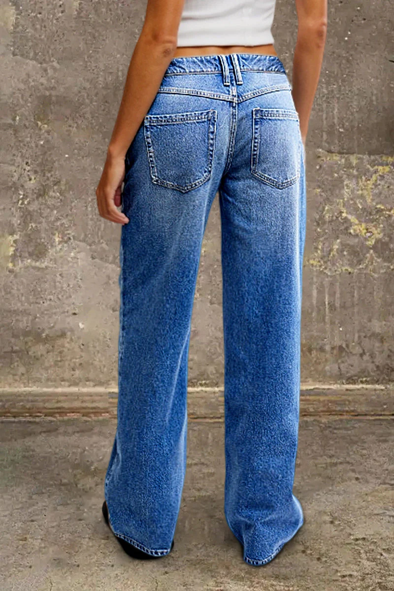 Jeans mit mittelhohem Bund und gerader Passform - Image 3