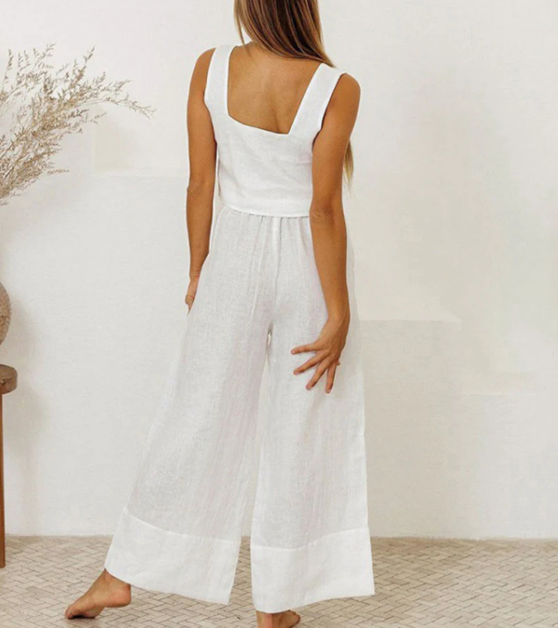 Milena - Minimalistisches Top und weite Hose Set - Image 3