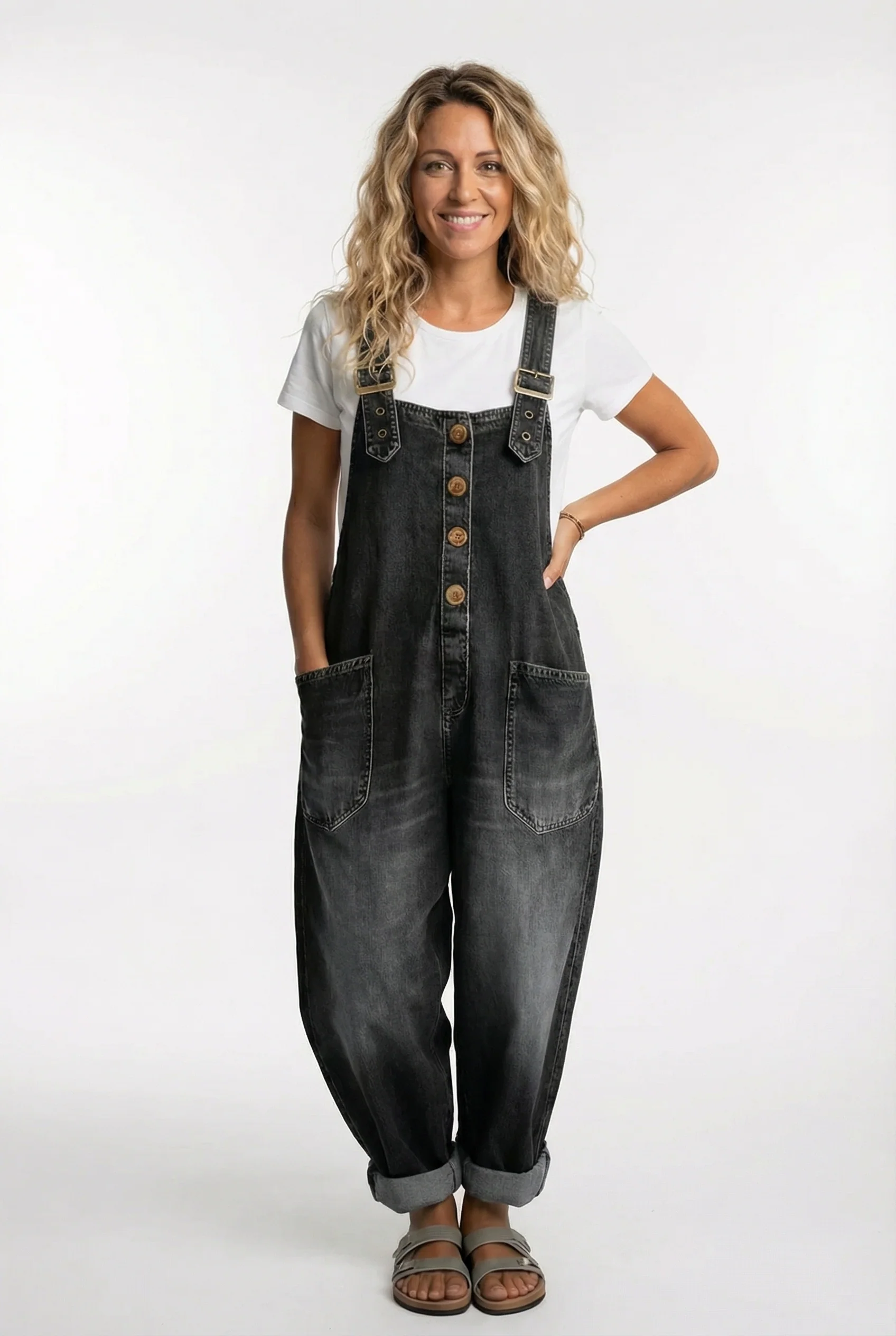 Noelia™ - Vielseitiger verstellbarer Schnallen-Jeansoverall - Image 3