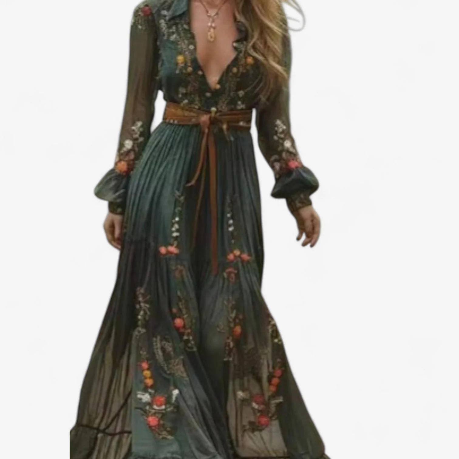 Rachel™ Maxikleid mit Stickerei - Image 2