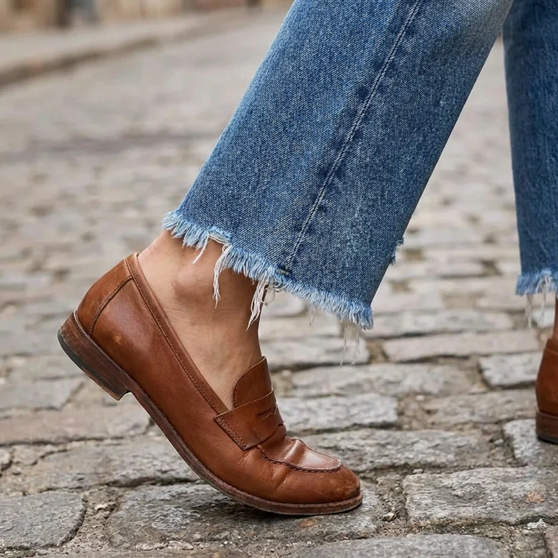 Retro kurze gerade Jeans für Frauen - Image 8