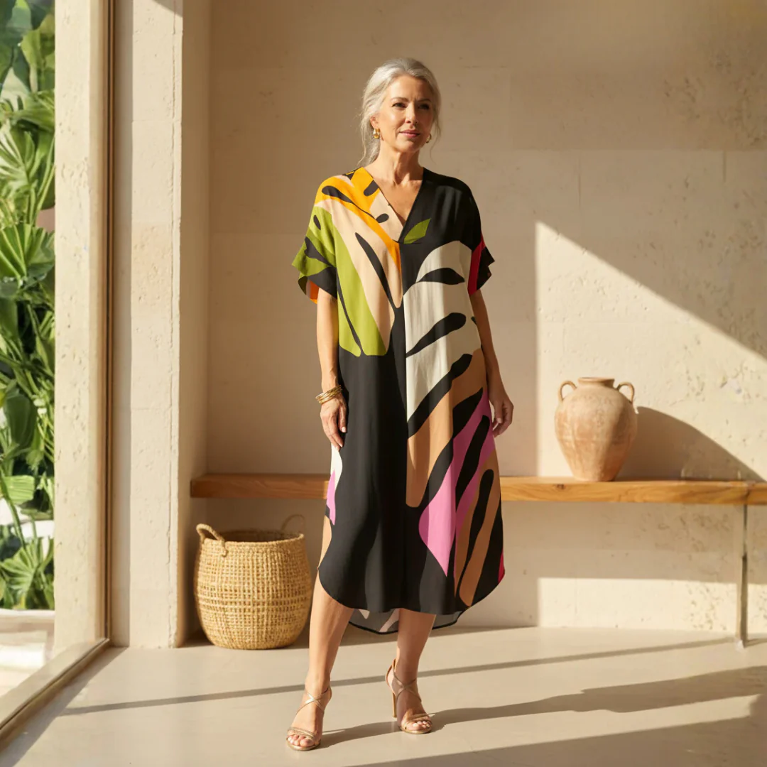 Rianna - Kleid mit abstraktem Druck - Image 2