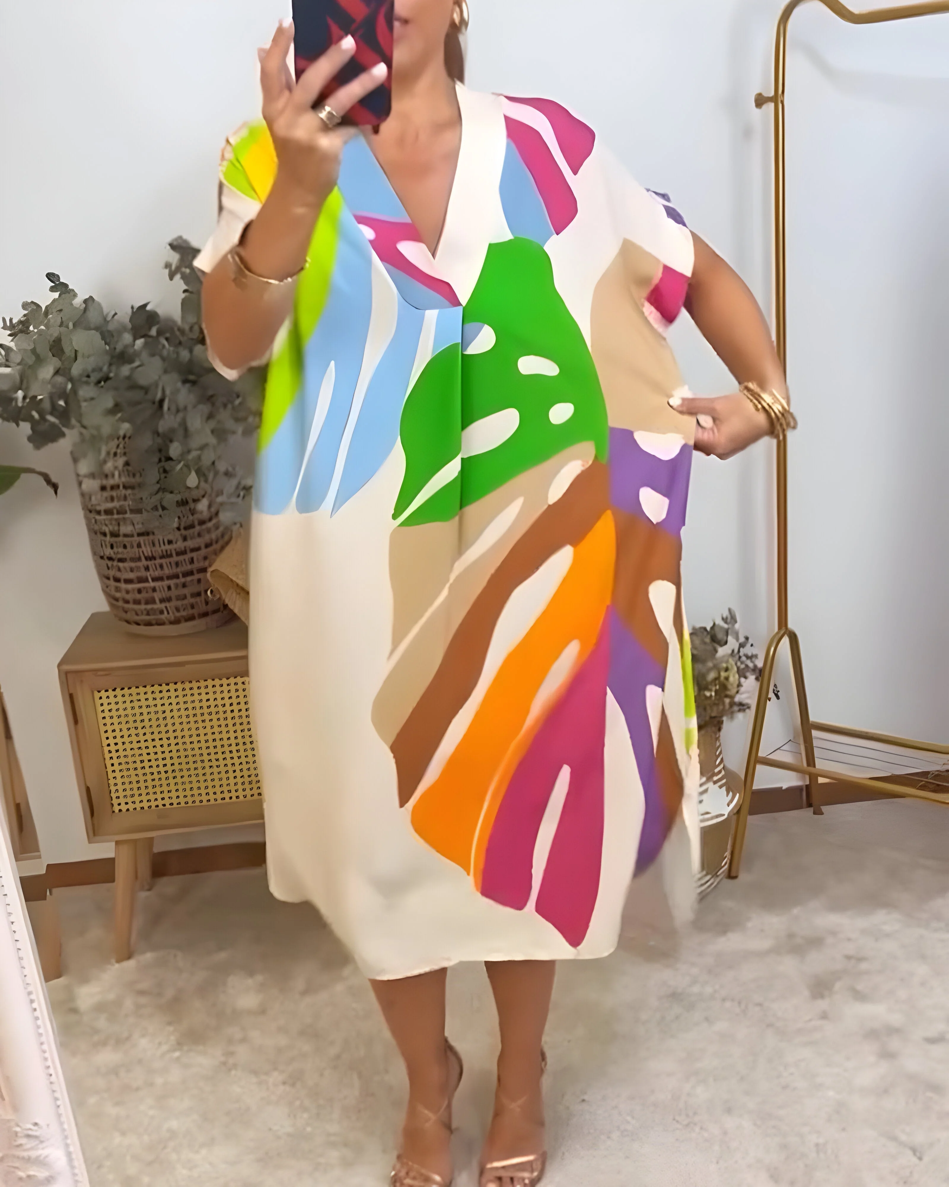 Rianna - Kleid mit abstraktem Druck - Image 5