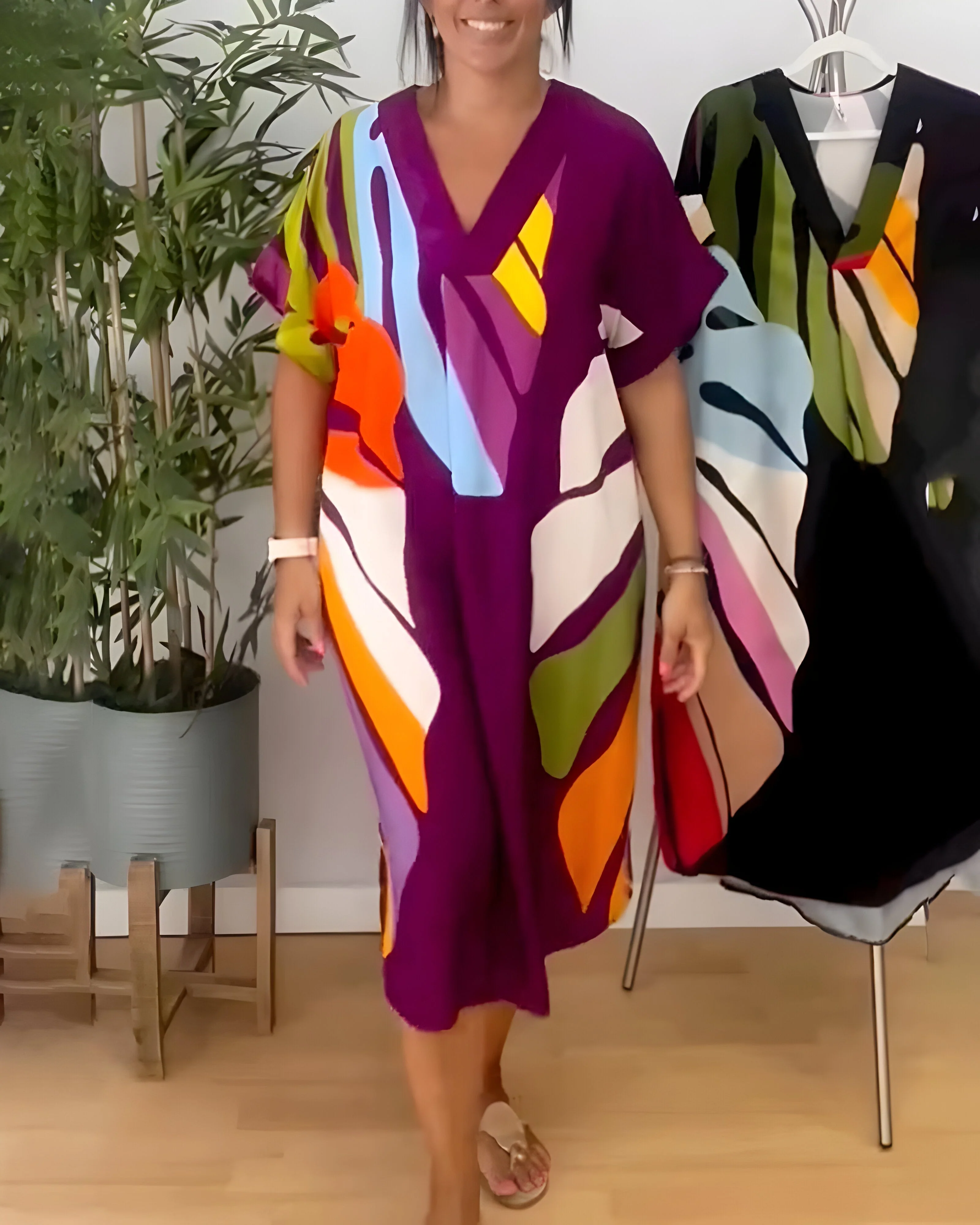 Rianna - Kleid mit abstraktem Druck - Image 9