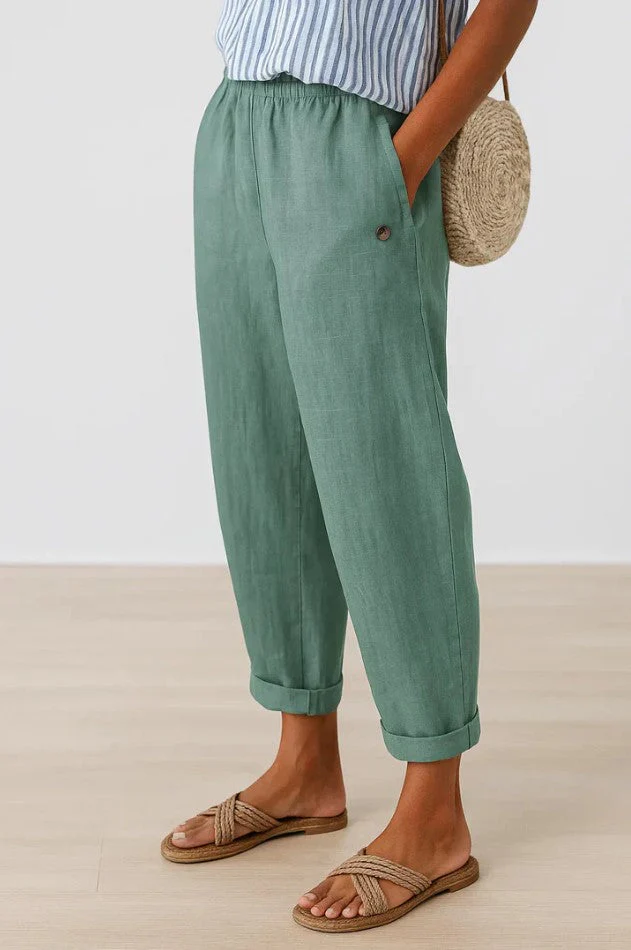 Romina™ Klassische Leinenhose - Image 6