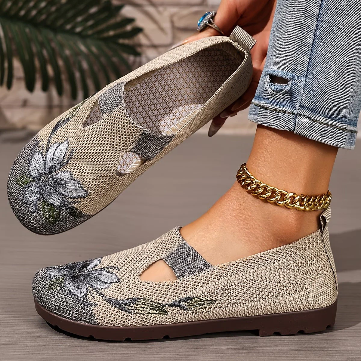 Schicke bestickte atmungsaktive Damenschuhe - Image 4