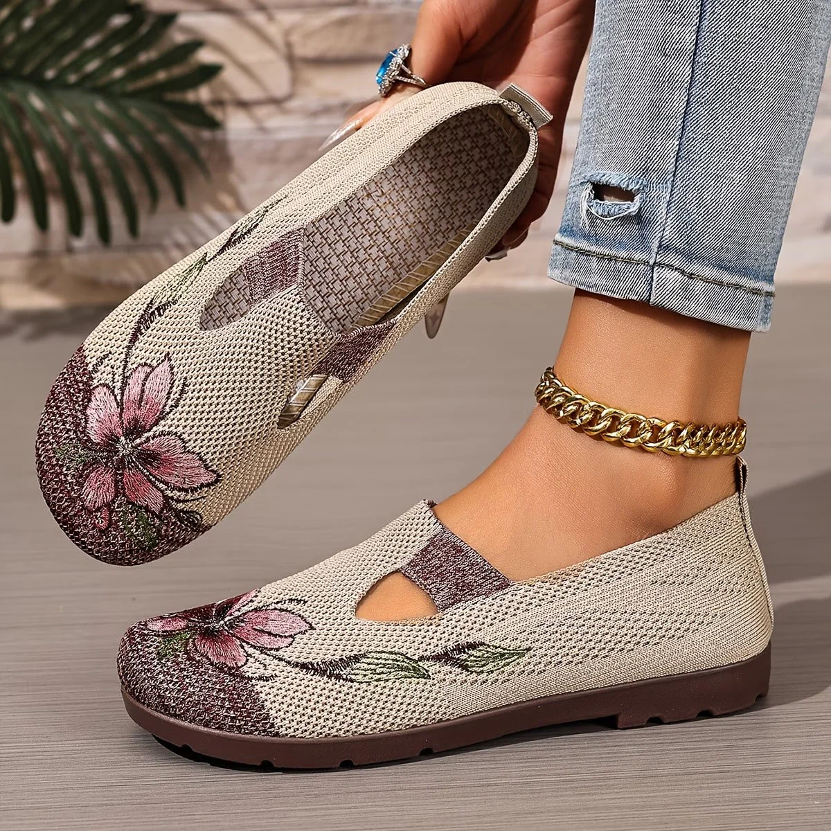 Schicke bestickte atmungsaktive Damenschuhe - Image 5