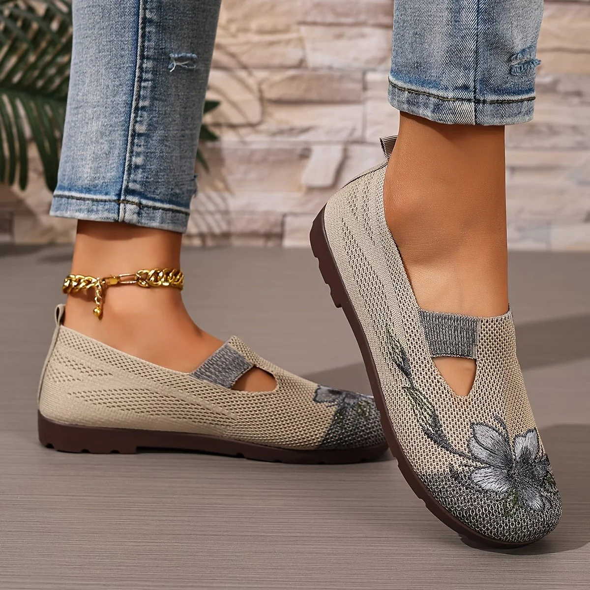 Schicke bestickte atmungsaktive Damenschuhe - Image 7