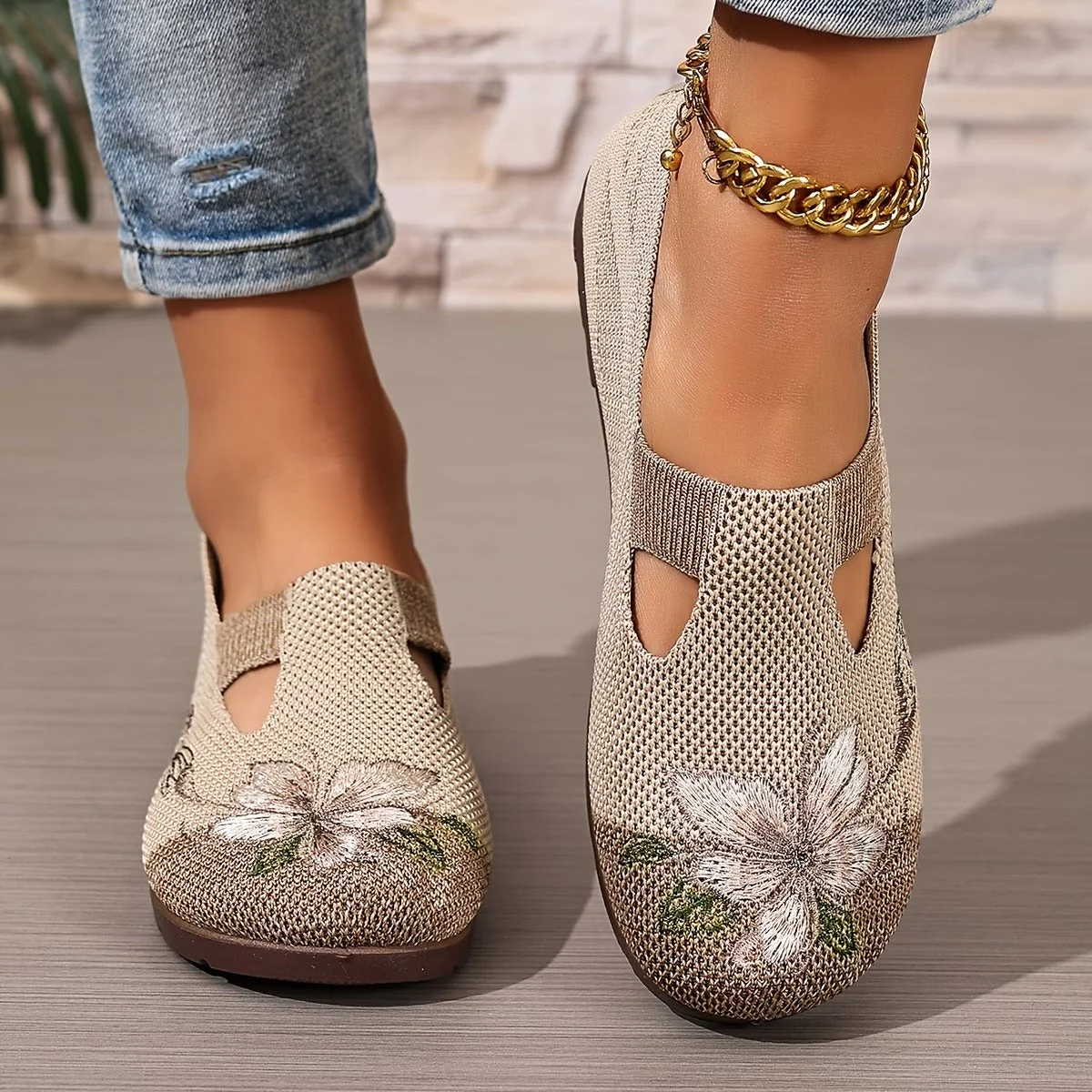 Schicke bestickte atmungsaktive Damenschuhe - Image 9