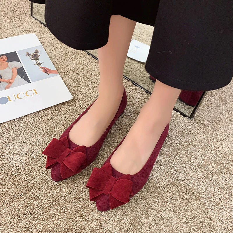 Schicke Damen-Bow-Schuhe mit stylischen dicken Absätzen - Image 10