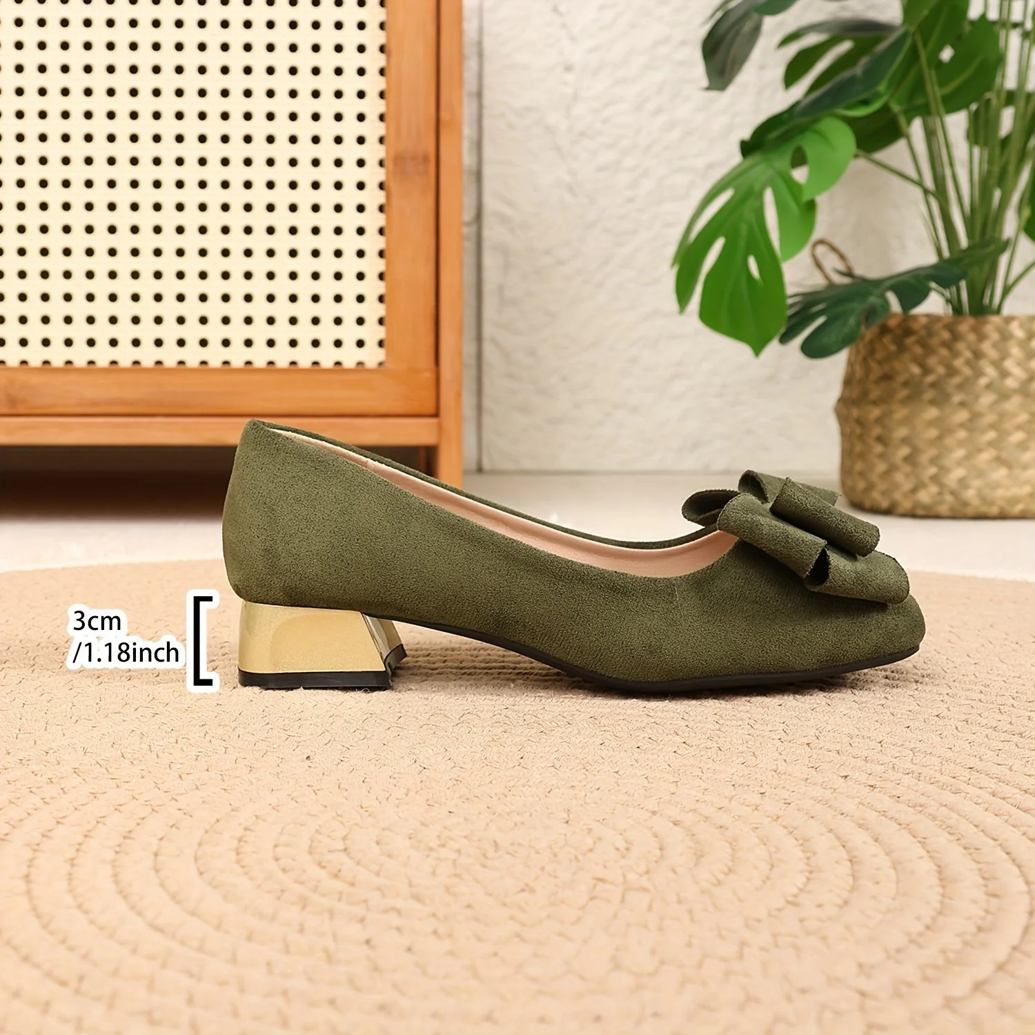 Schicke Damen-Bow-Schuhe mit stylischen dicken Absätzen - Image 7