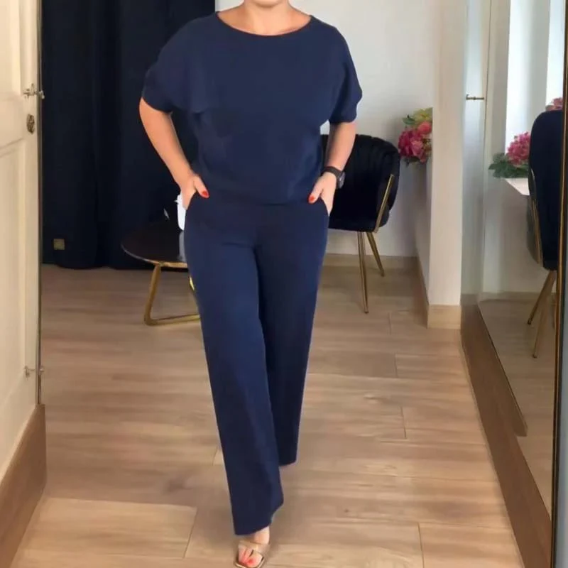 Schickes 3-teiliges Ensemble: Langer Cardigan, Top und Hose - Image 14