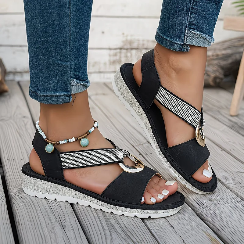 Skylar | Flache Sandalen mit Metall-Schnalle - Image 7