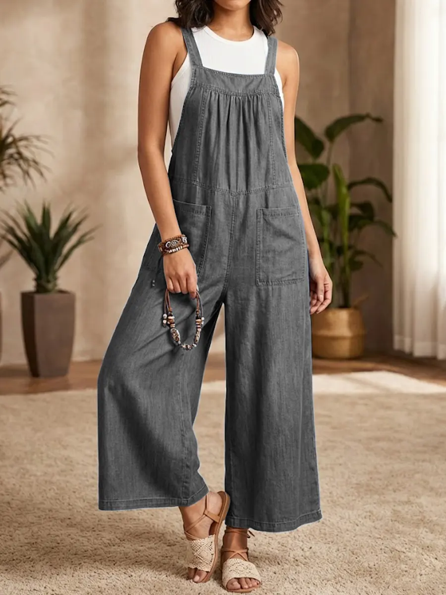 Solmira | Lässiger Denim-Jumpsuit mit Trägern - Image 4