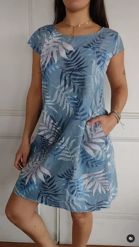 Sommerkleid für Frauen mit Taschen und lebhaftem Druck - Image 12