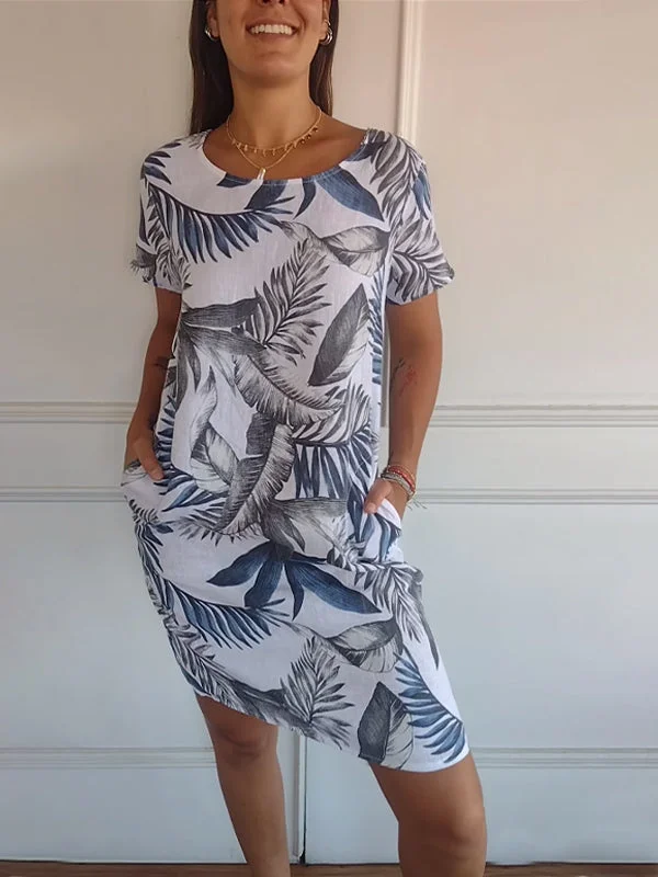 Sommerkleid für Frauen mit Taschen und lebhaftem Druck - Image 3